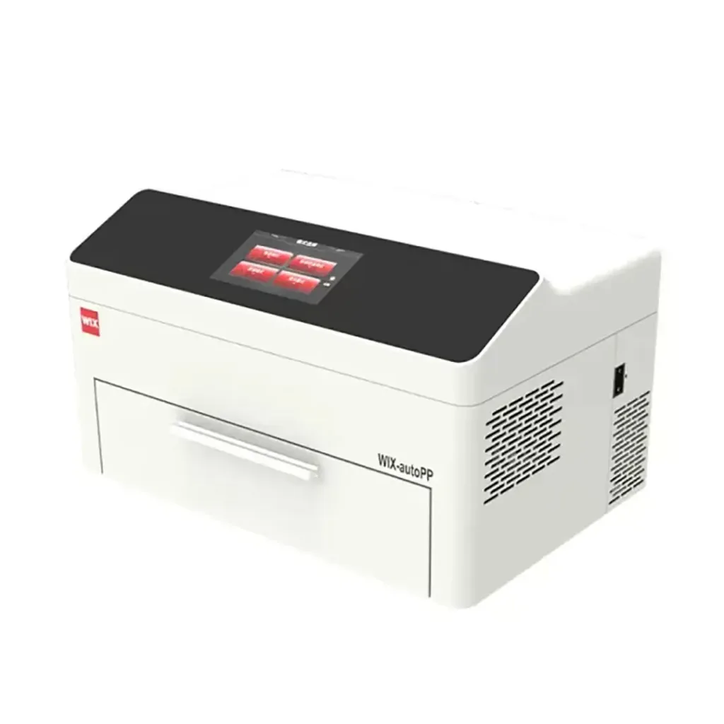 wix autopp fully automatic protein imprinting system front view, equipped with a touch screen and an independent incubation chamber module