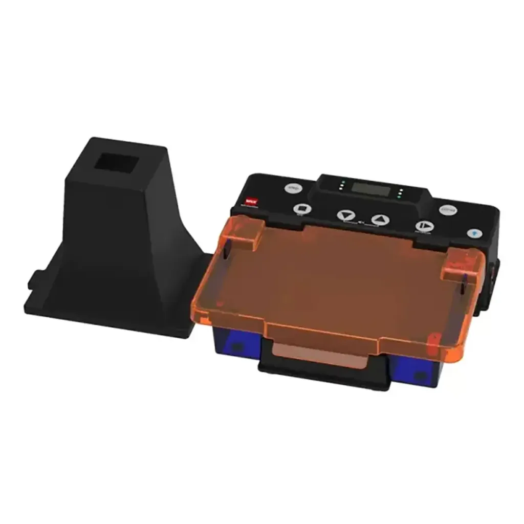 wix bluedna horizontal electrophoresis system with integrated blue light illuminator and amber filter lid